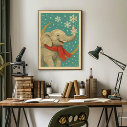 Winter Wonderland Elephant Poster