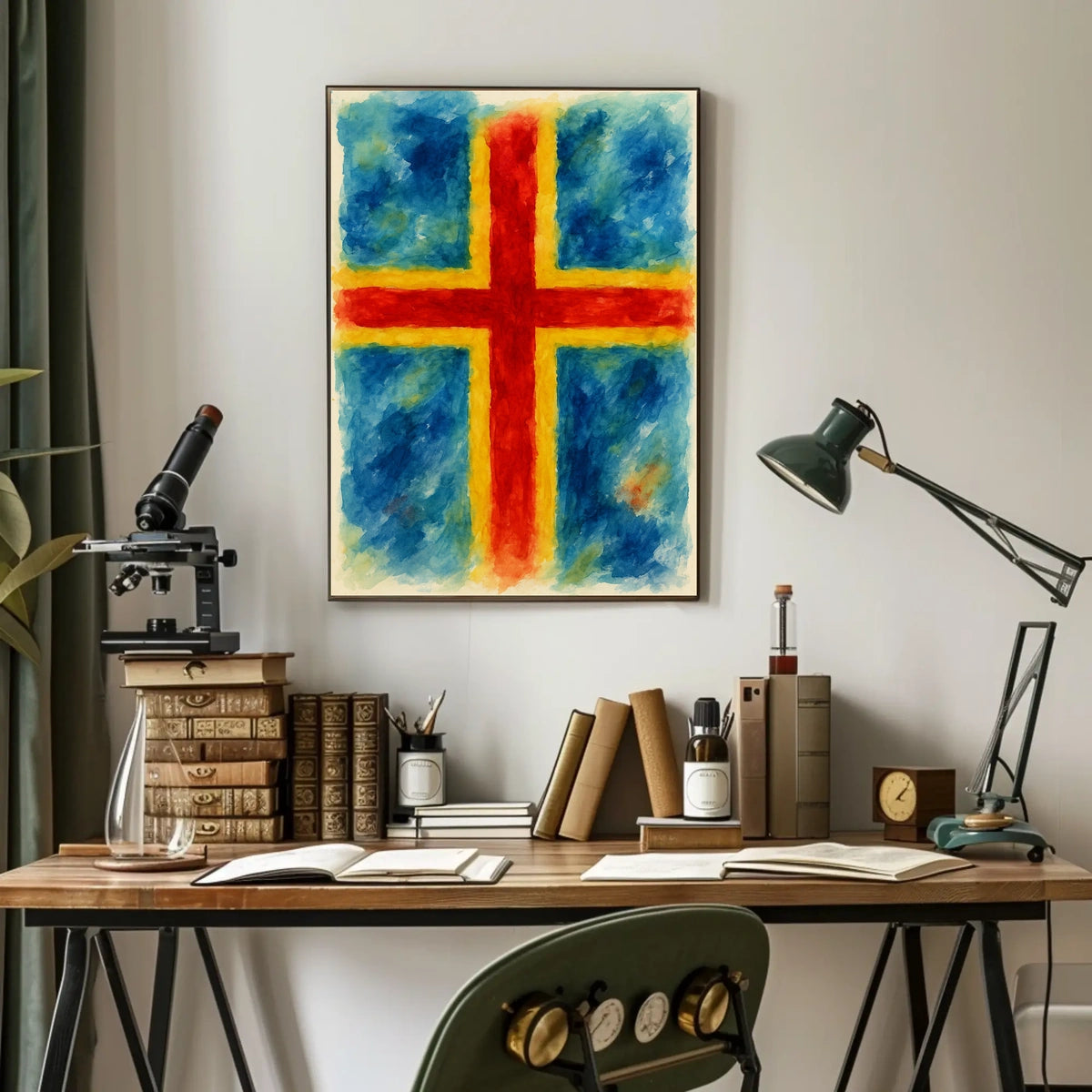 Abstract Nordic Cross Poster