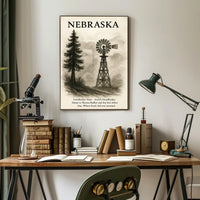 Nebraska The Cornhusker State Poster PosterGoat