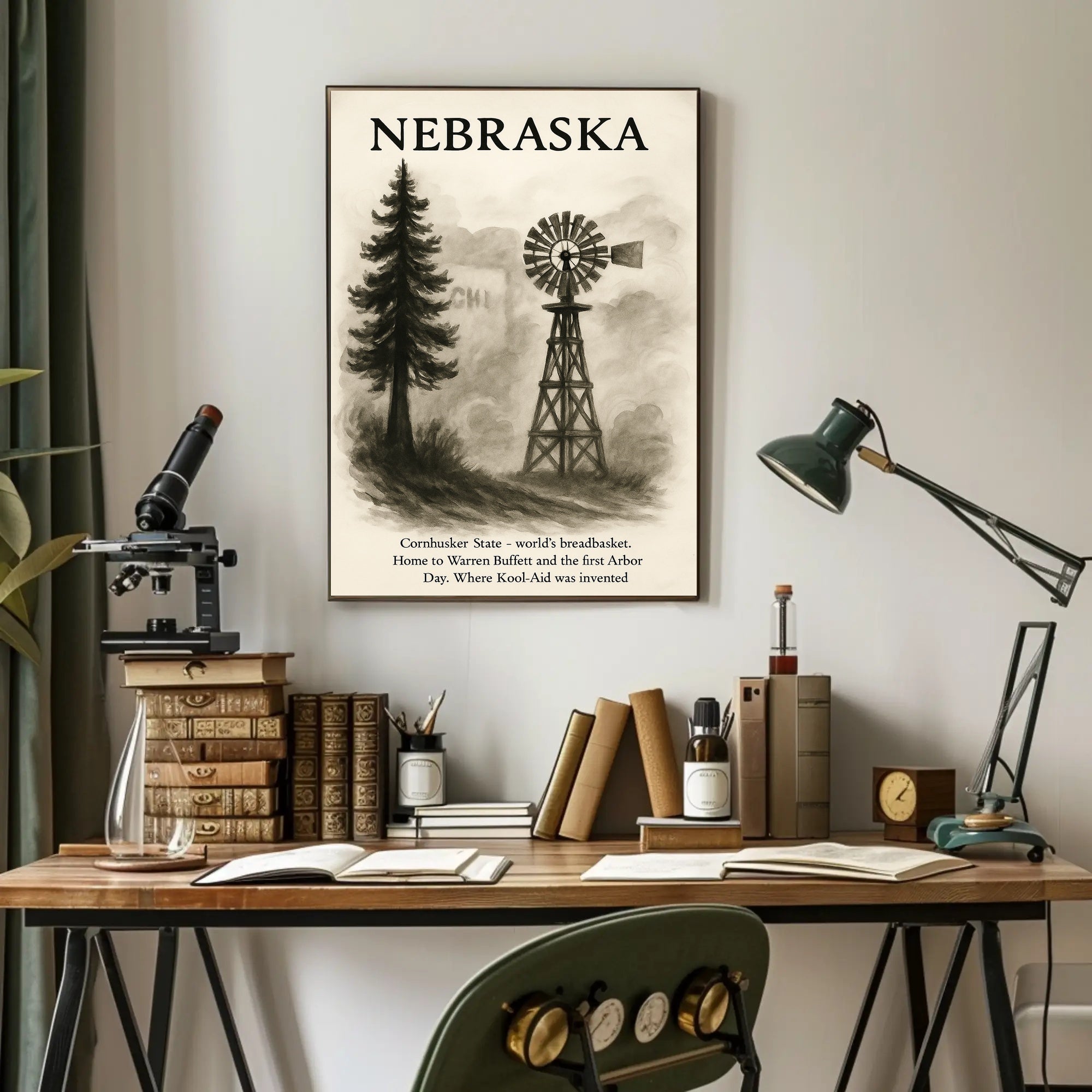 Nebraska The Cornhusker State Poster PosterGoat