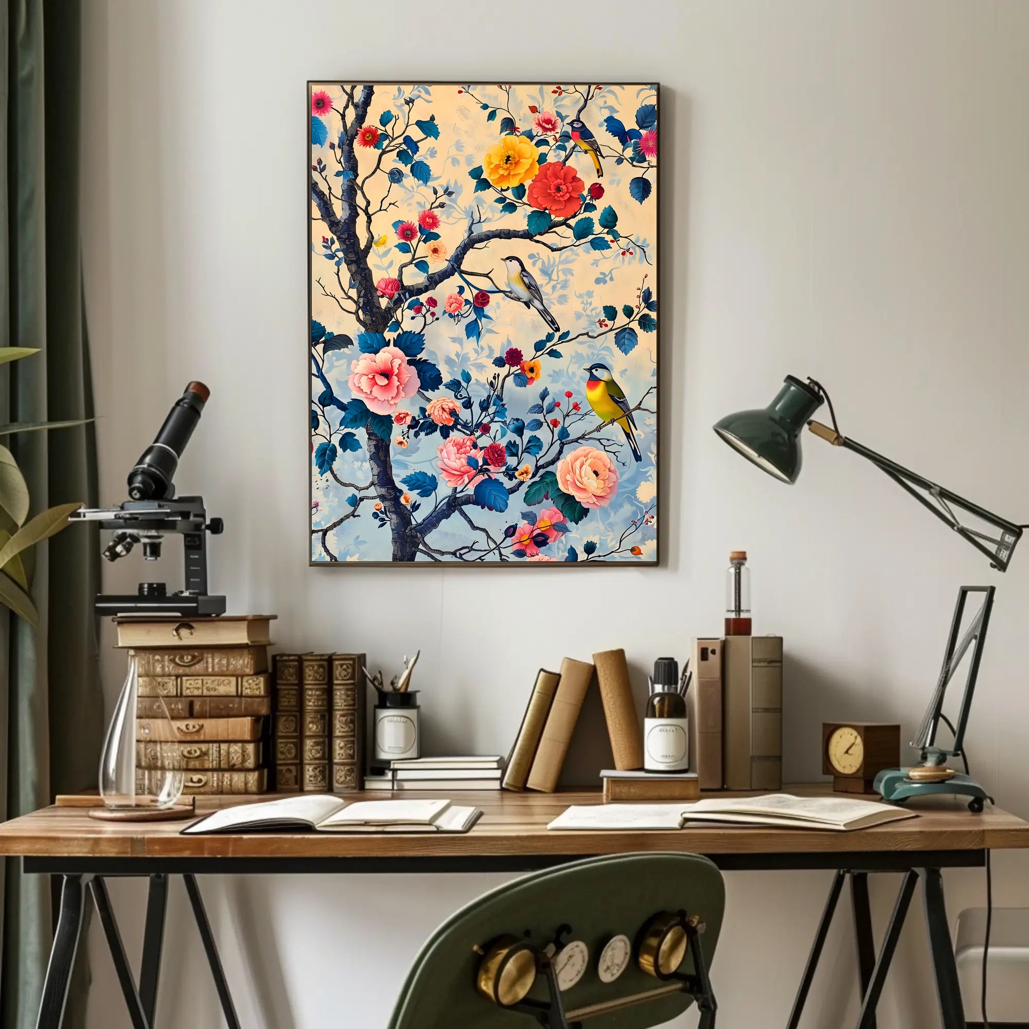 Blossoms And Birds William Morris Art Poster