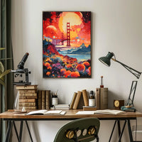 Golden Gate Bridge Dreamscape Surrealism Abstract or Artistic Poster