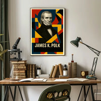 James K. Polk 11th President of the United States Abstract Pop Poster