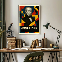 James K. Polk 11th President of the United States Abstract Pop Poster