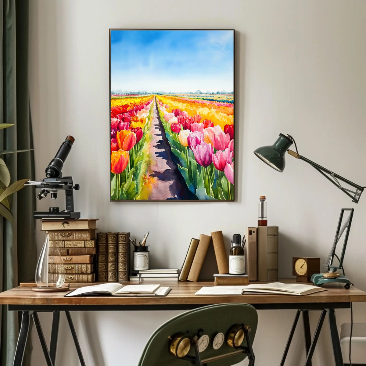 Netherlands Keukenhof Gardens Tulip Fields Poster