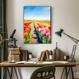 Netherlands Keukenhof Gardens Tulip Fields Poster