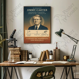 Jimmy Carter Historical Events Presidential Poster