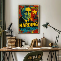 Warren G. Harding 29th President of the United States Graffiti Pop Art Poster