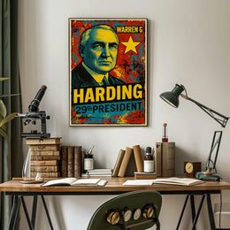 Warren G. Harding 29th President of the United States Graffiti Pop Art Poster
