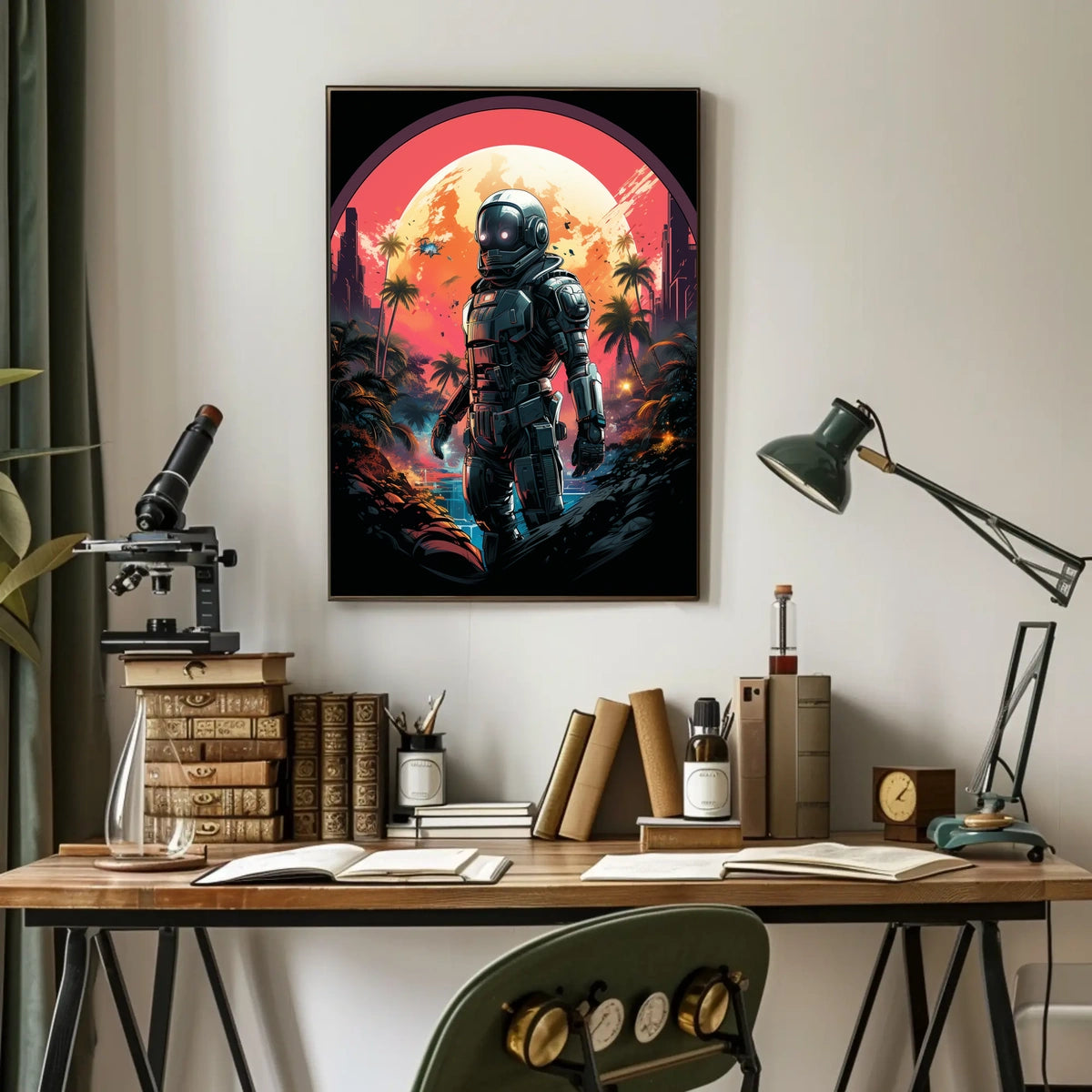 Futuristic Oasis Poster