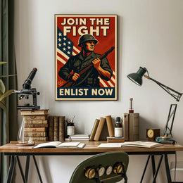 World War II Patriotic Military Recruitment Poster PosterGoat