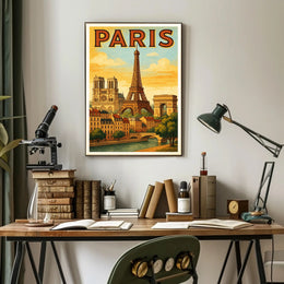 Paris Vintage Travel Poster PosterGoat