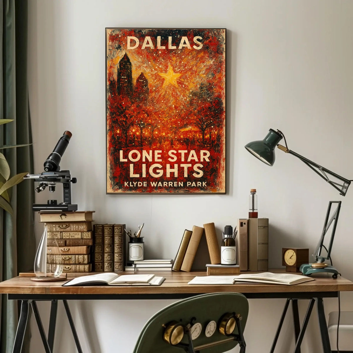 Dallas Lone Star Lights Poster