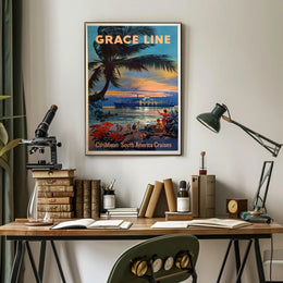 Cruise into Paradise: Vintage Caribbean Travel Poster PosterGoat