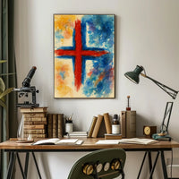Abstract Watercolor Cross Abstract Poster