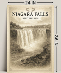 Niagara Falls New York 1850 Poster PosterGoat