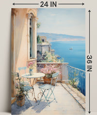 Mediterranean Balcony Retreat Poster