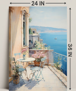 Mediterranean Balcony Retreat Poster