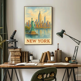 New York Water Color Poster