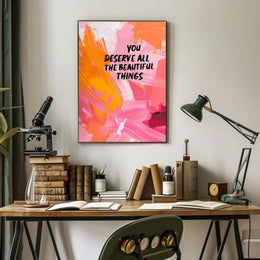 Vibrant Inspirational Art with Uplifting Brushstrokes Motivational Poster PosterGoat