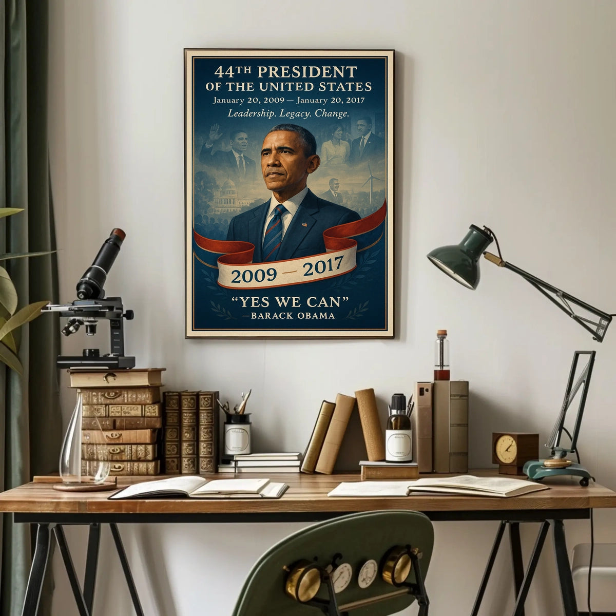 Barack Obama Leadership Change Presidency Poster