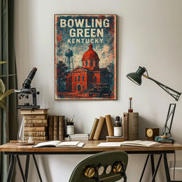Bowling Green Kentucky Cityscape Photography Poster