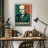 Dwight Eisenhower Historical Figure Vintage Ads Photography Realism Decor Lovers Wanderlust Poster