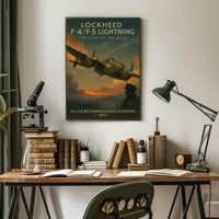 Lockheed F-4F-5 Lightning The Eyes of the Skies Poster