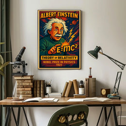 Einstein Relativity Cosmos Art Inspiring Poster