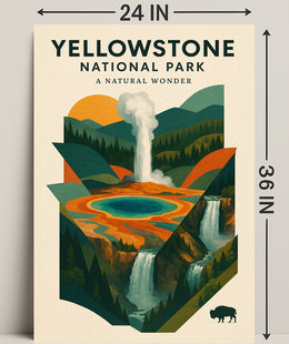 Yellowstone National Park A Natural Wonder Poster