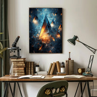 Shattered Light Abstract Geometric Art Poster