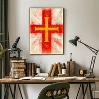 Vibrant Cross Poster