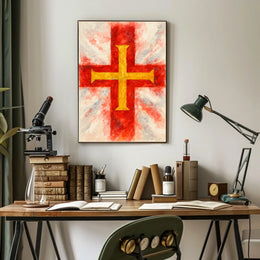 Vibrant Cross Poster