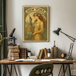 New York Art Nouveau Poster