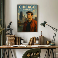 Chicago Skyline Portrait Poster