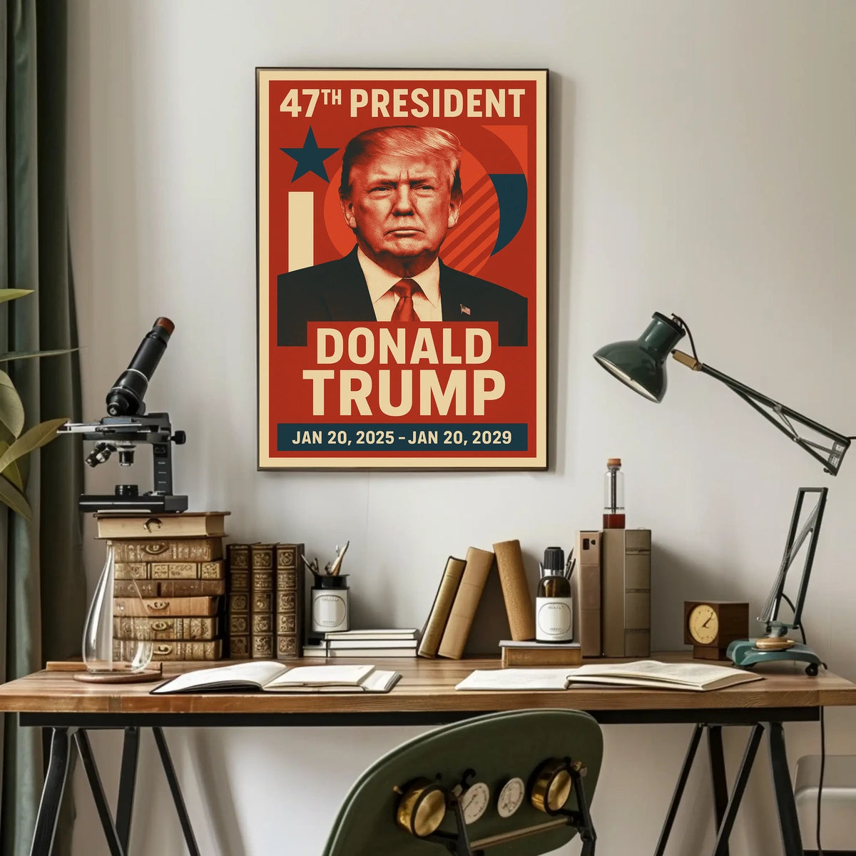 Trump 47th President Pop Art Patriot Poster