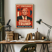 Trump 47th President Pop Art Patriot Poster