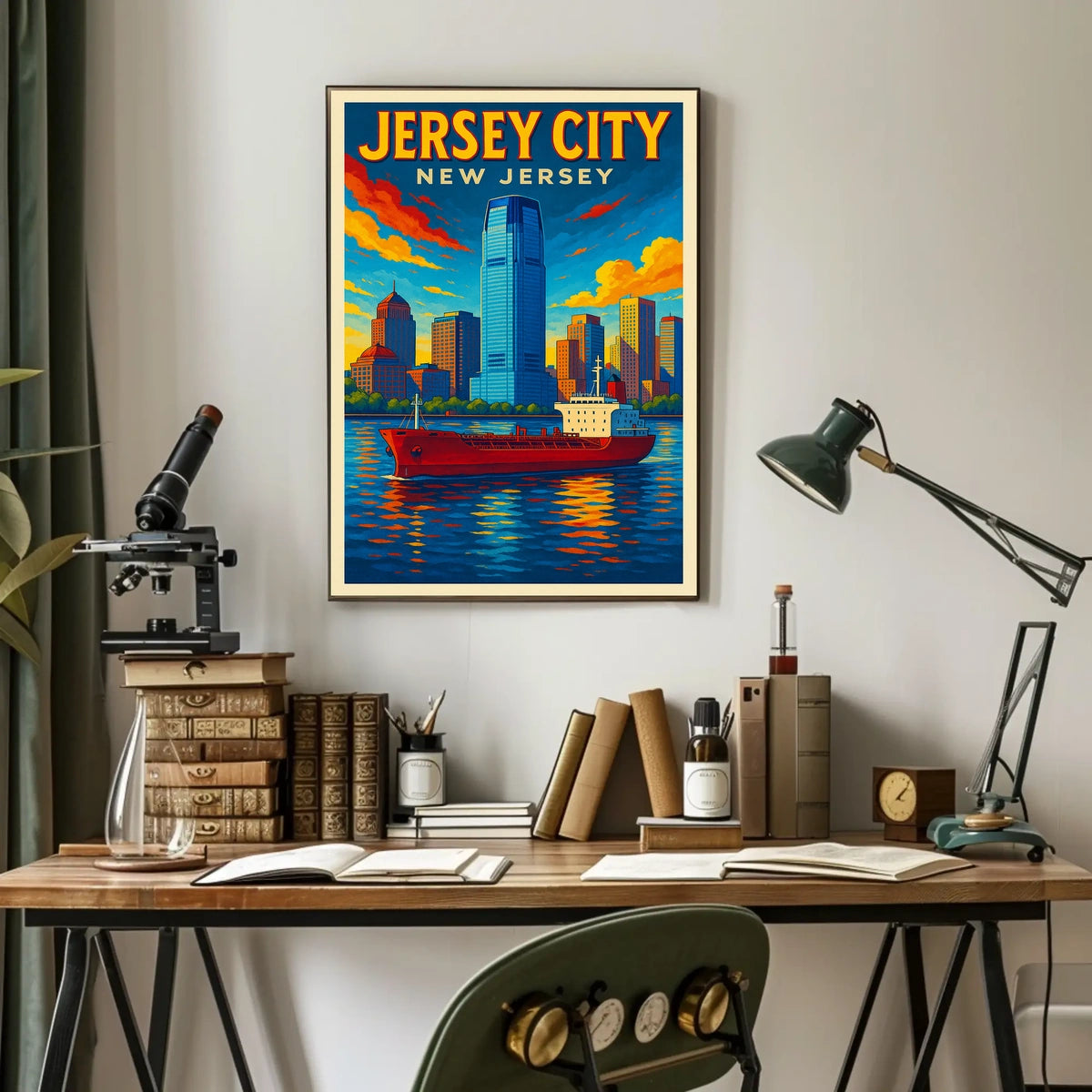 Jersey City Skyline Poster