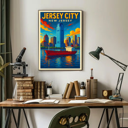 Jersey City Skyline Poster