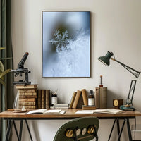 Intricate Snowflake Winter Scene Photorealistic Artistic Poster