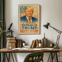 Donald Trump 47th President Scenic Wall Art Print Political Memorabilia Decor Wanderlust Lovers Poster