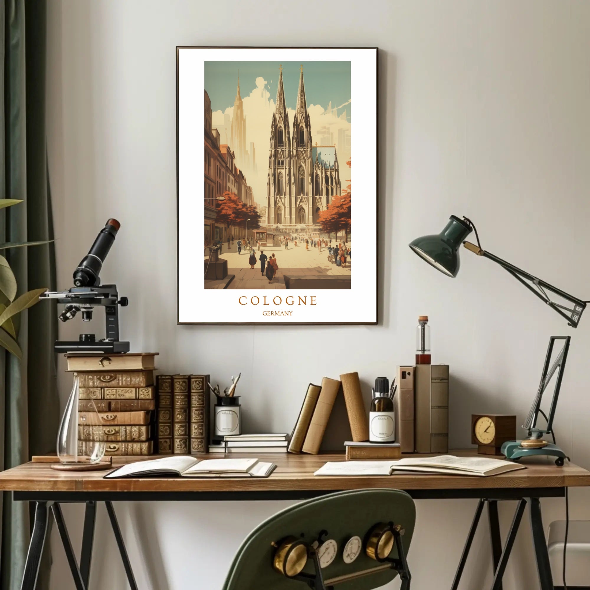 Cologne Cathedral in Autumn Poster PosterGoat