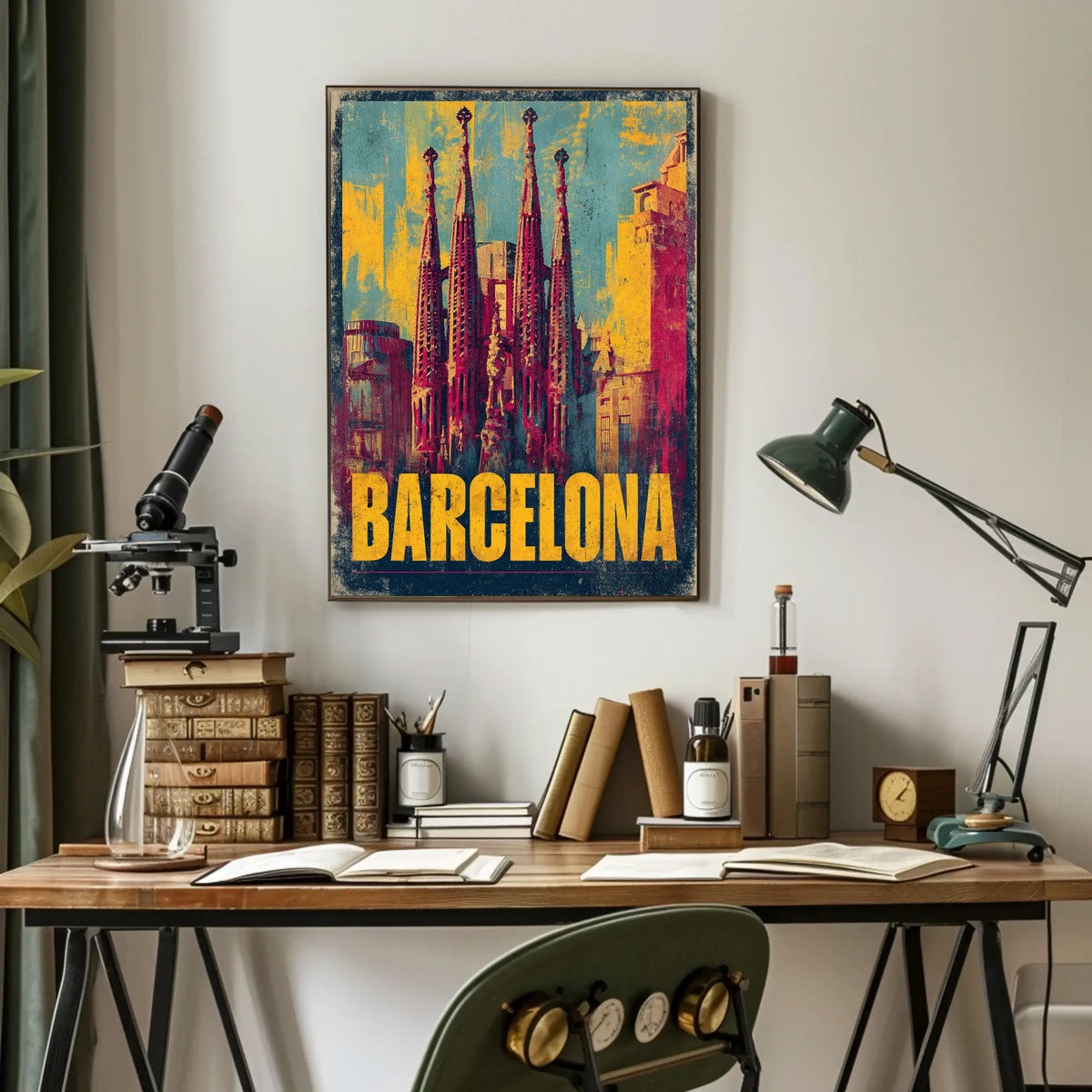 Barcelona Architectural Art Poster