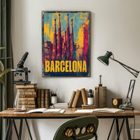 Barcelona Architectural Art Poster