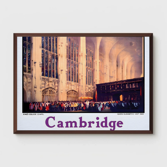 Cambridge King's College Chapel Poster