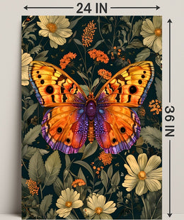 Vibrant Butterfly Garden Art: Abstract or Artistic Poster