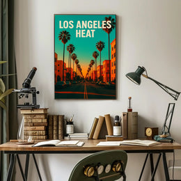 Los Angeles Heat: Vibrant Urban Cityscape Poster