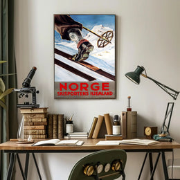 Norway: The Home of Skiing Poster PosterGoat