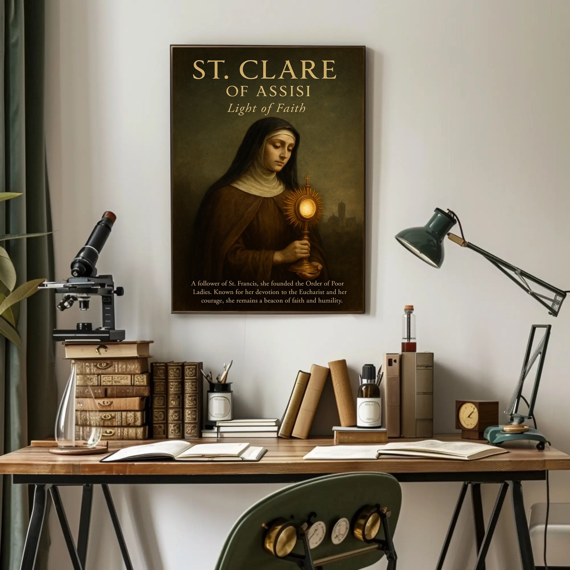 St. Clare Of Assisi Light Of Faith Poster