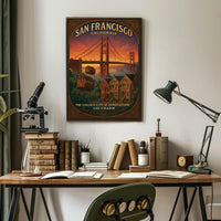 San Francisco Travel Poster Vintage City Wall Art